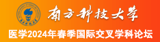 女人被爆操网站南方科技大学医学2024年春季国际交叉学科论坛